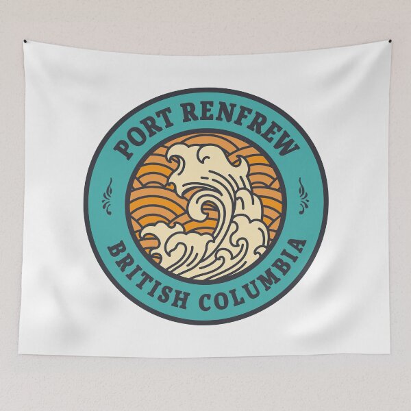 Item preview, Port Renfrew Waves Retro Badge designed and sold by modeoftravel.