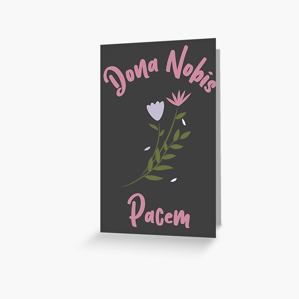 "Dona Nobis Pacem Latin Catholic Prayer For Peace on Kraft Brown