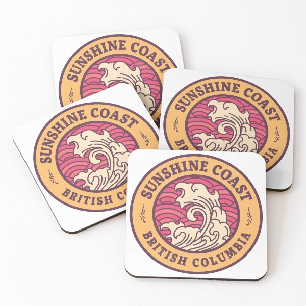 Item preview, Sunshine Coast BC Waves Retro Badge designed and sold by modeoftravel.