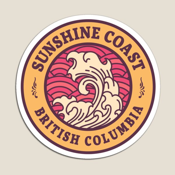 Item preview, Sunshine Coast BC Waves Retro Badge designed and sold by modeoftravel.