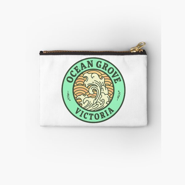 Item preview, Ocean Grove Waves Retro Badge designed and sold by modeoftravel.