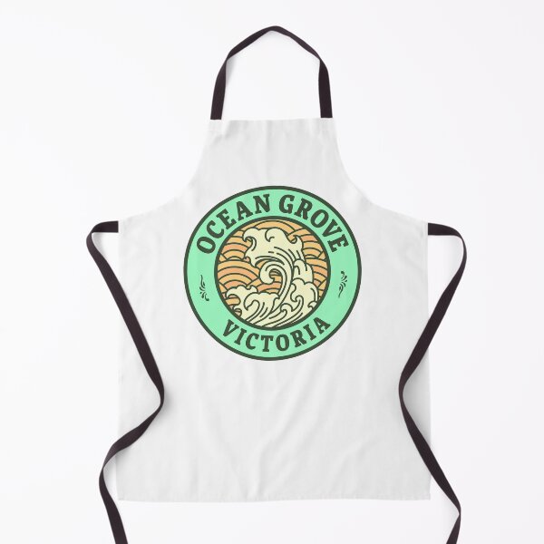 Item preview, Ocean Grove Waves Retro Badge designed and sold by modeoftravel.