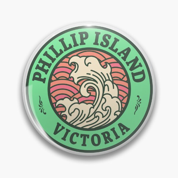 Item preview, Phillip Island Waves Retro Badge designed and sold by modeoftravel.