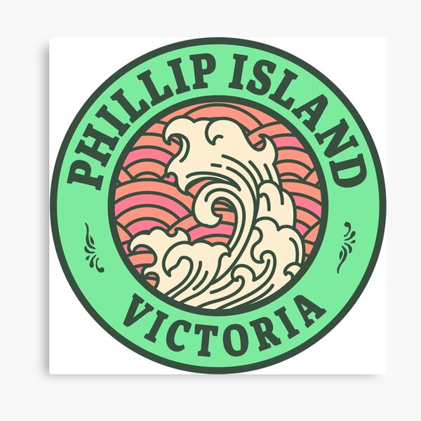 Item preview, Phillip Island Waves Retro Badge designed and sold by modeoftravel.
