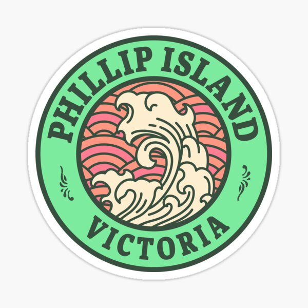 Item preview, Phillip Island Waves Retro Badge designed and sold by modeoftravel.