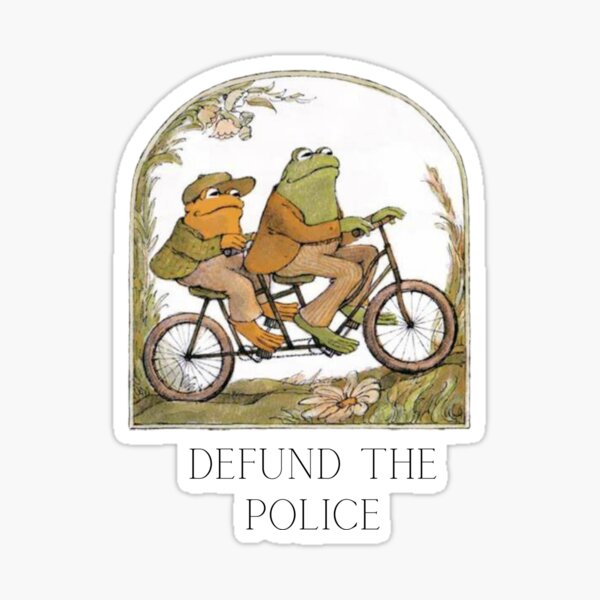 Vista previa del artículo con la obra «Desfinanciar a la rana y el sapo de la policía», diseñado y vendido por ResistanceCo.