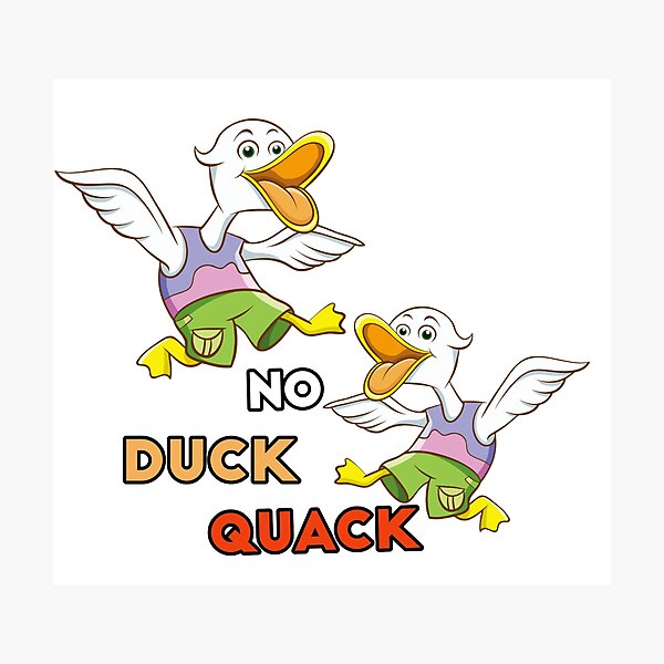 "No Duck Quack No duck given Dont give a duck" Photographic Print