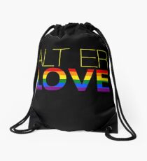 alt er love (skam) Drawstring Bag