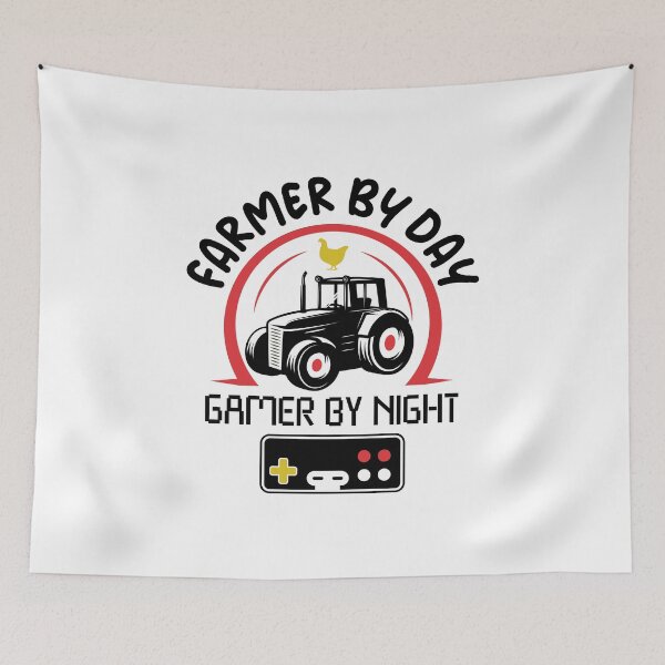 Item preview, Farmer By Day Gamer By Night Funny Farmer Gamer saying Cute Farming Gaming Gift  designed and sold by pedrored369.