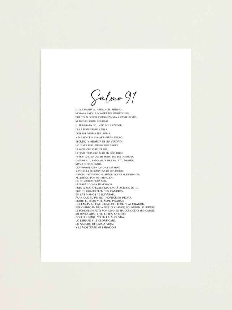 Salmo 91, Spanish Bible Verse | Framed Art Print