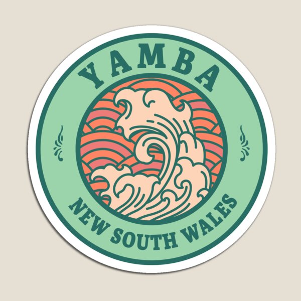Item preview, Yamba Waves Retro Badge designed and sold by modeoftravel.