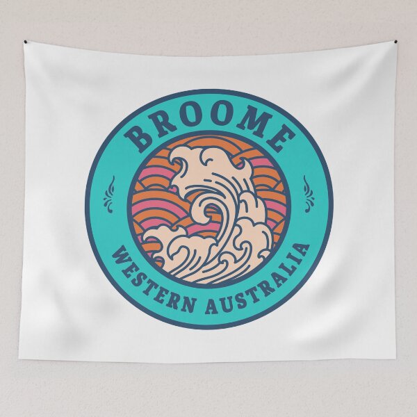 Item preview, Broome Waves Retro Badge designed and sold by modeoftravel.
