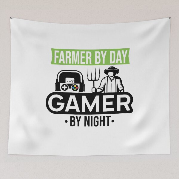 Item preview, Farmer By Day Gamer By Night Funny Farmer Gamer Quote Cute Cool Farming Gaming Gift  designed and sold by pedrored369.