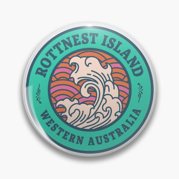 Item preview, Rottnest Island Waves Retro Badge designed and sold by modeoftravel.