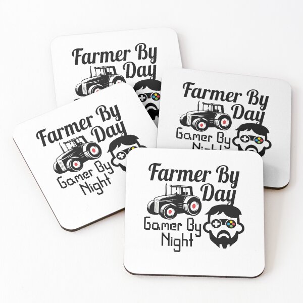 Item preview, Farmer By Day Gamer By Night Funny Farmer Gamer Quote Cute Cool Farming Gaming Gift Tractor + Gamer face Controller designed and sold by pedrored369.