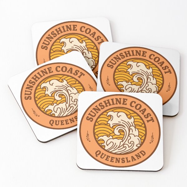 Item preview, Sunshine Coast Waves Retro Badge designed and sold by modeoftravel.