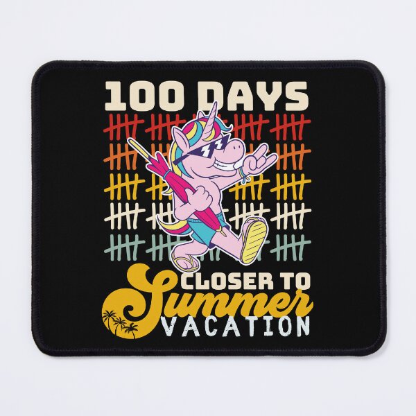 Item preview, 100 Days Closer To Summer Unicorn 100th Day Of School Funny Beach designed and sold by retrodesigner14.