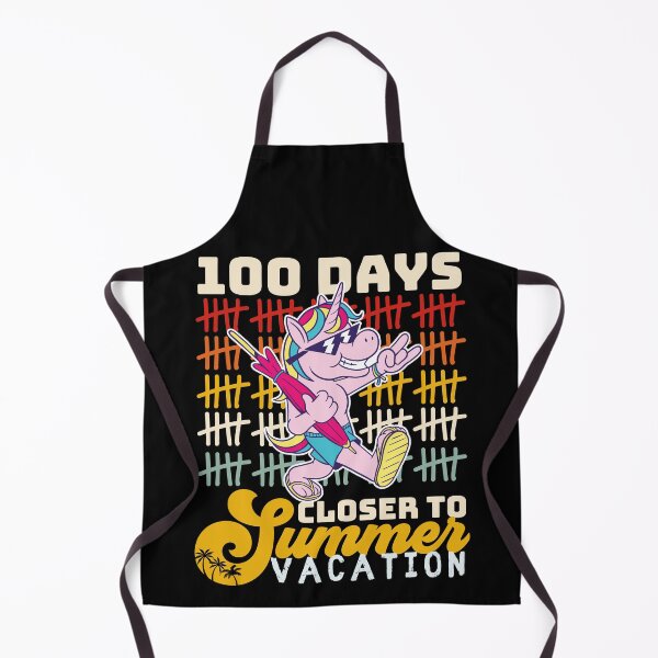 Item preview, 100 Days Closer To Summer Unicorn 100th Day Of School Funny Beach designed and sold by retrodesigner14.