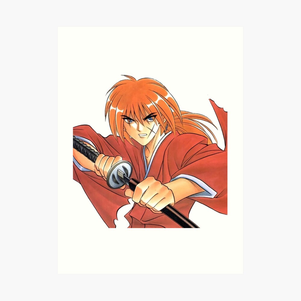 Himura kenshin - Kenshin manga Sticker by ArtSellerWorker