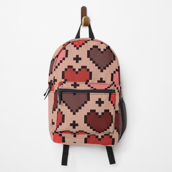 Item preview, Pixel heart pattern red and brown designed and sold by Veyiive.