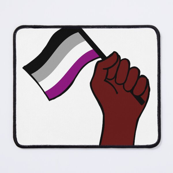 Item preview, mano de la bandera del orgullo asexual designed and sold by BThingies.