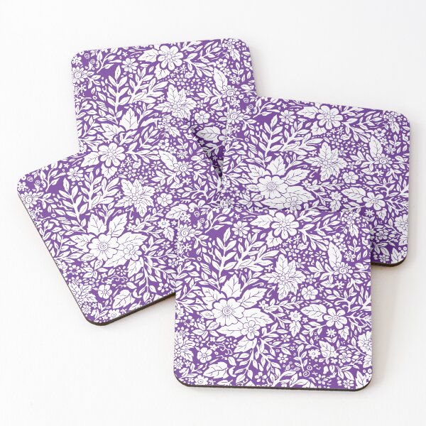 Item preview, Playful purple girly pretty floral pattern designed and sold by Cordelias-Curio.