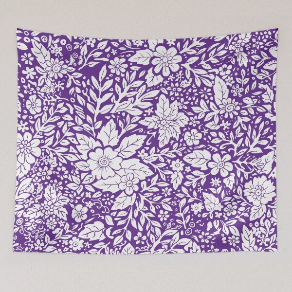 Item preview, Playful purple girly pretty floral pattern designed and sold by Cordelias-Curio.