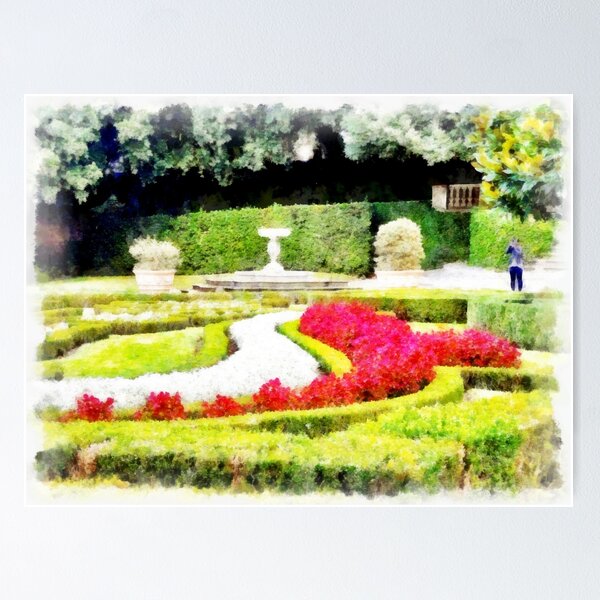 Item preview, Garden with flower beds designed and sold by Giuseppe Cocco.