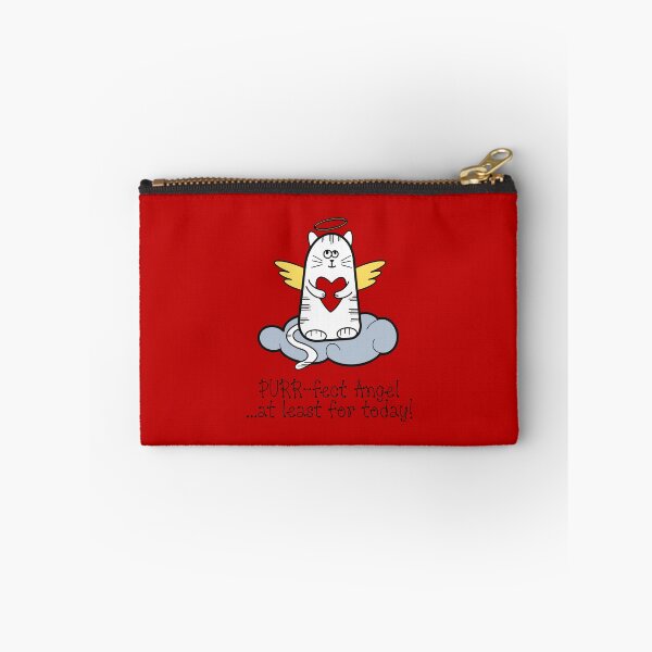 Item preview, PURR-fect Angel...at least for Today! (on Red) designed and sold by PawsitiveMum.