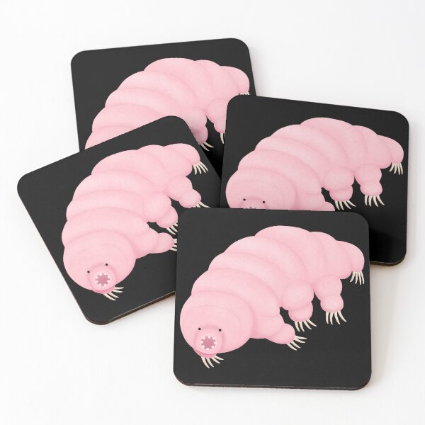 Item preview, Cute pink tardigrade water bear cartoon designed and sold by FrogFactory.