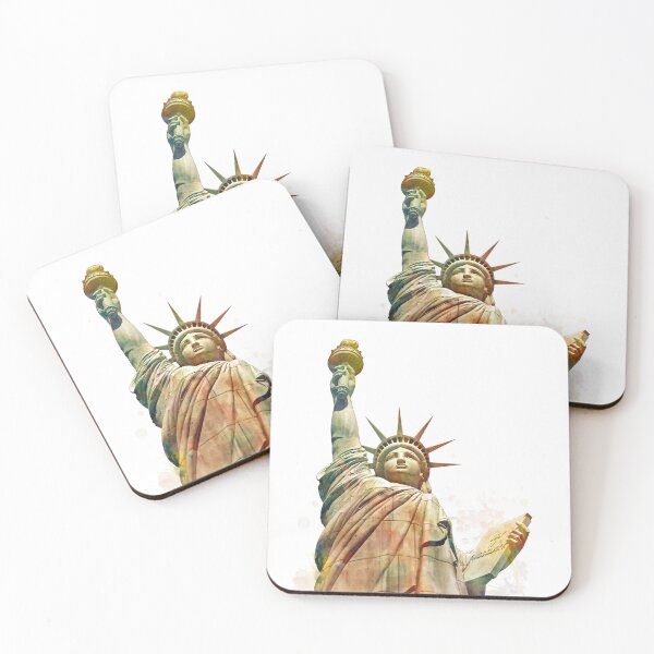 Item preview, Statue of Liberty Watercolor Print by Zouzounio Art designed and sold by zouzounioart.