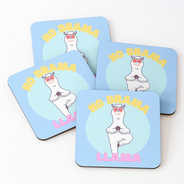 Item preview, No Drama Llama Cool Llama with Sunglasses doing Yoga designed and sold by quinellie.