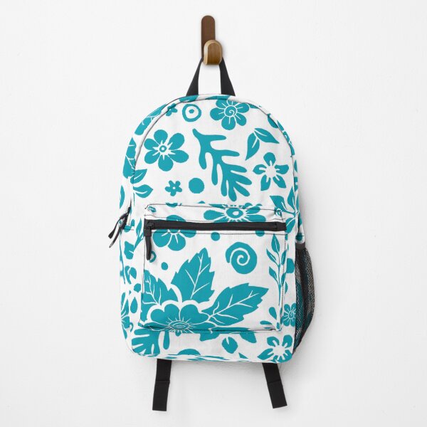 Item preview, Trendy turquoise modern floral pattern designed and sold by Cordelias-Curio.