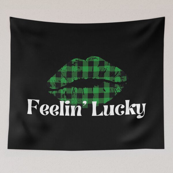 Item preview, Buffalo Plaid Lips, Feelin' Lucky, Funny St. Patrick's Day Celebrations designed and sold by Auntieck.