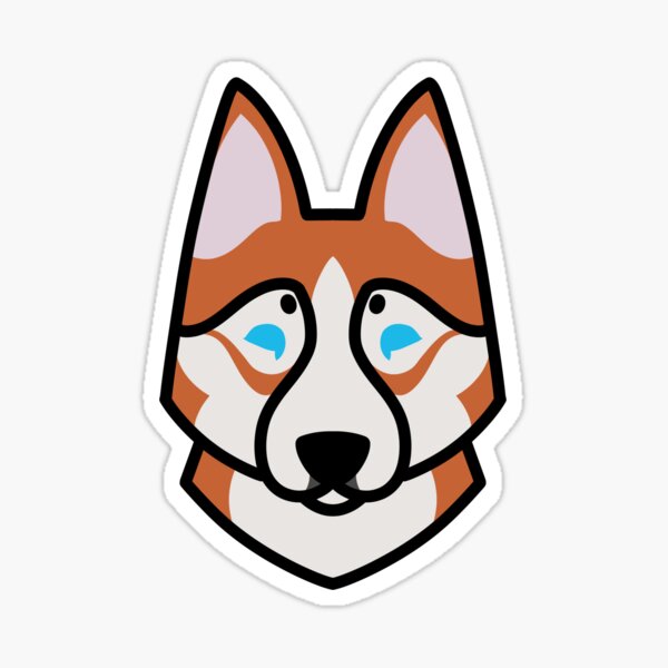 Cute Husky Icon (Version 2) Sticker