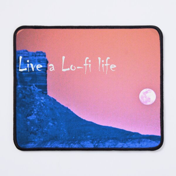 live a lo fi life chillwave, chill vibes, chill colors Mouse Pad