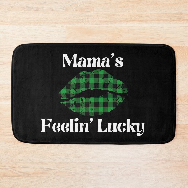 Item preview, Buffalo Plaid Lips, Mama's Feelin' Lucky, Funny St. Patrick's Day Celebrations designed and sold by Auntieck.