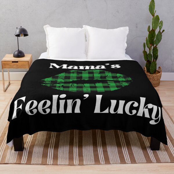 Item preview, Buffalo Plaid Lips, Mama's Feelin' Lucky, Funny St. Patrick's Day Celebrations designed and sold by Auntieck.