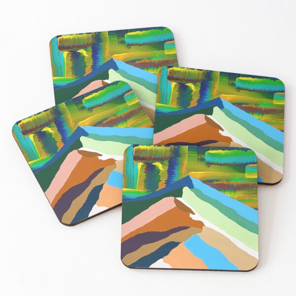 Item preview, Rainbow Glitch Mountains designed and sold by Amandacrystal.