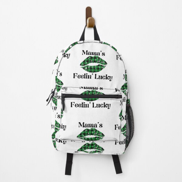Item preview, Buffalo Plaid Lips, Mama's Feelin' Lucky, Funny St. Patrick's Day Celebrations designed and sold by Auntieck.