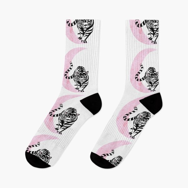 Item preview, Pink Crescent Moon and White Tiger designed and sold by SMillustrations.