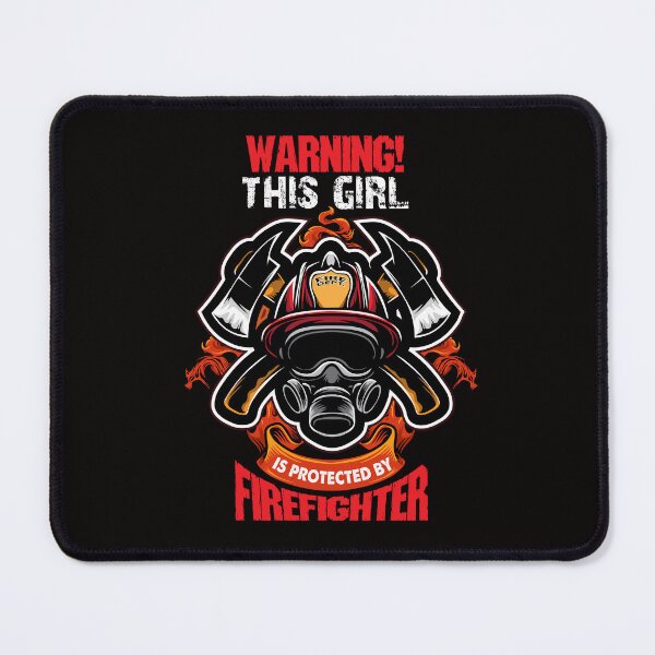 Item preview, Warning This Girl Is Protected By Firefighter designed and sold by verdecuddly.