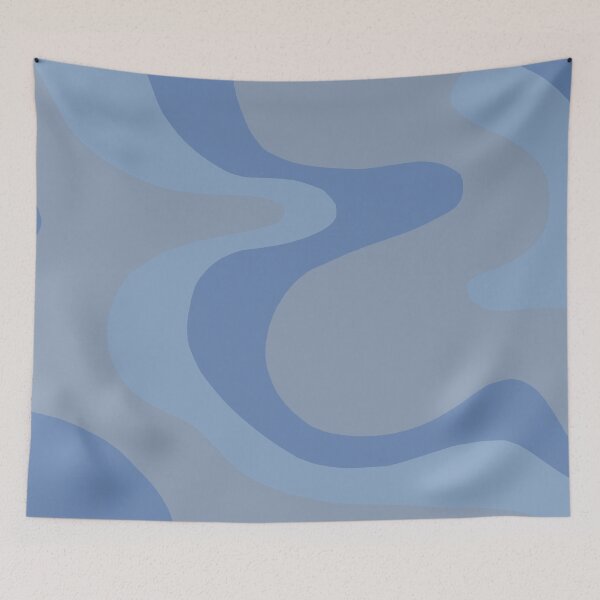 Aperçu de l'œuvre Fluid Grey Blue Pop Art créée et vendue par Sharon Schwalbe.