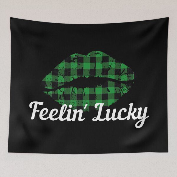 Item preview, Buffalo Plaid Lips, Feelin' Lucky, Funny St. Patrick's Day Celebrations designed and sold by Auntieck.