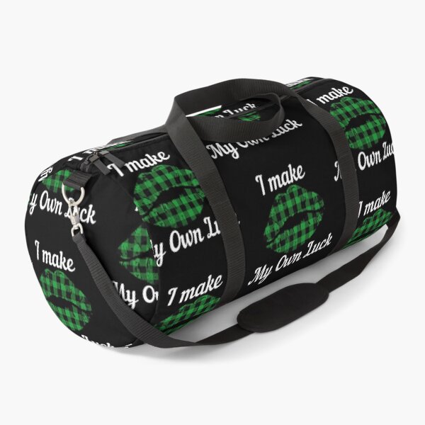 Item preview, Buffalo Plaid Lips, I make my own luck, Funny St. Patrick's Day Celebrations designed and sold by Auntieck.