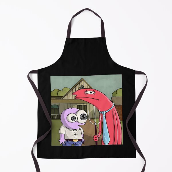 Item preview, SMILING FRIENDS - Wild Pim and Alan American Gothic style, Alan, bliblie, Grim, Gleb or Glep(author's art) designed and sold by mrGoodwin90.
