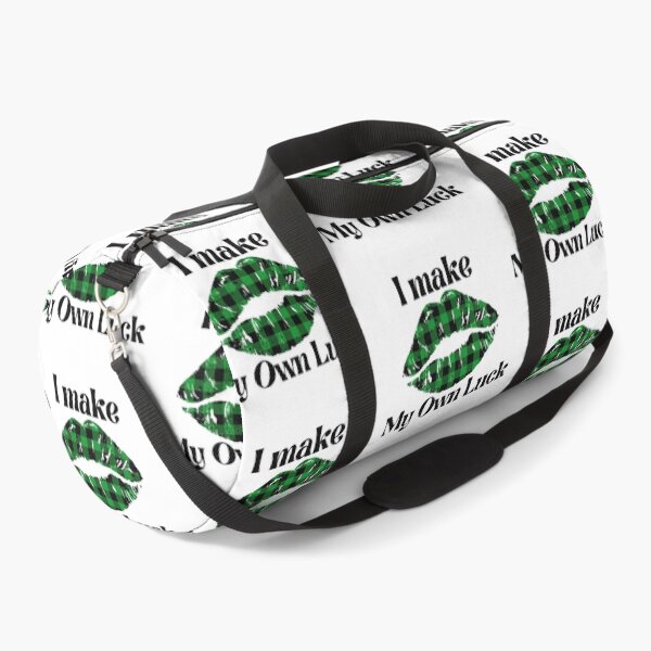 Item preview, Buffalo Plaid Lips, I make my own luck, Funny St. Patrick's Day Celebrations designed and sold by Auntieck.