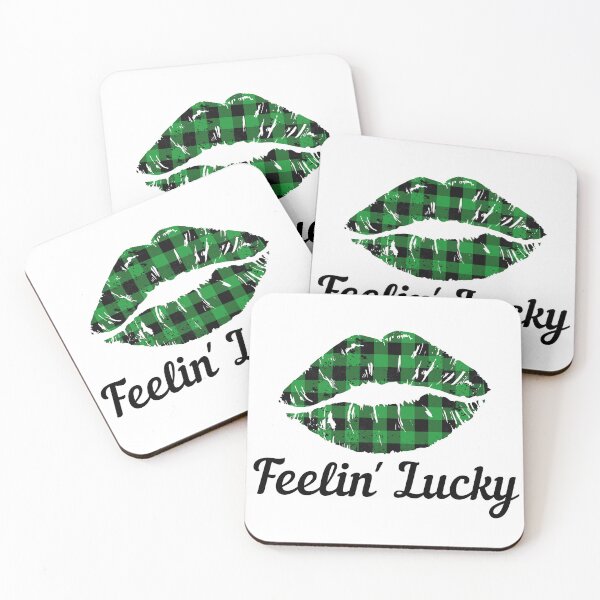 Item preview, Buffalo Plaid Lips, Feelin' Lucky, Funny St. Patrick's Day Celebrations designed and sold by Auntieck.