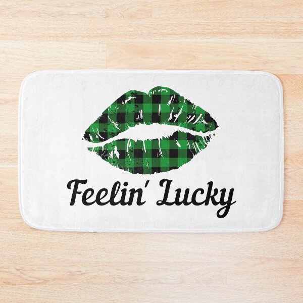 Item preview, Buffalo Plaid Lips, Feelin' Lucky, Funny St. Patrick's Day Celebrations designed and sold by Auntieck.