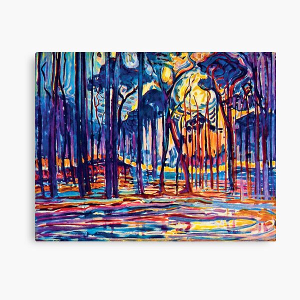 Mondrian Woods Near Oele Canvas Print